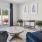 a living room with a large glass door